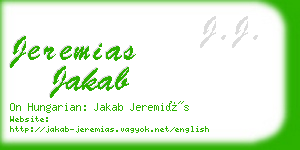 jeremias jakab business card